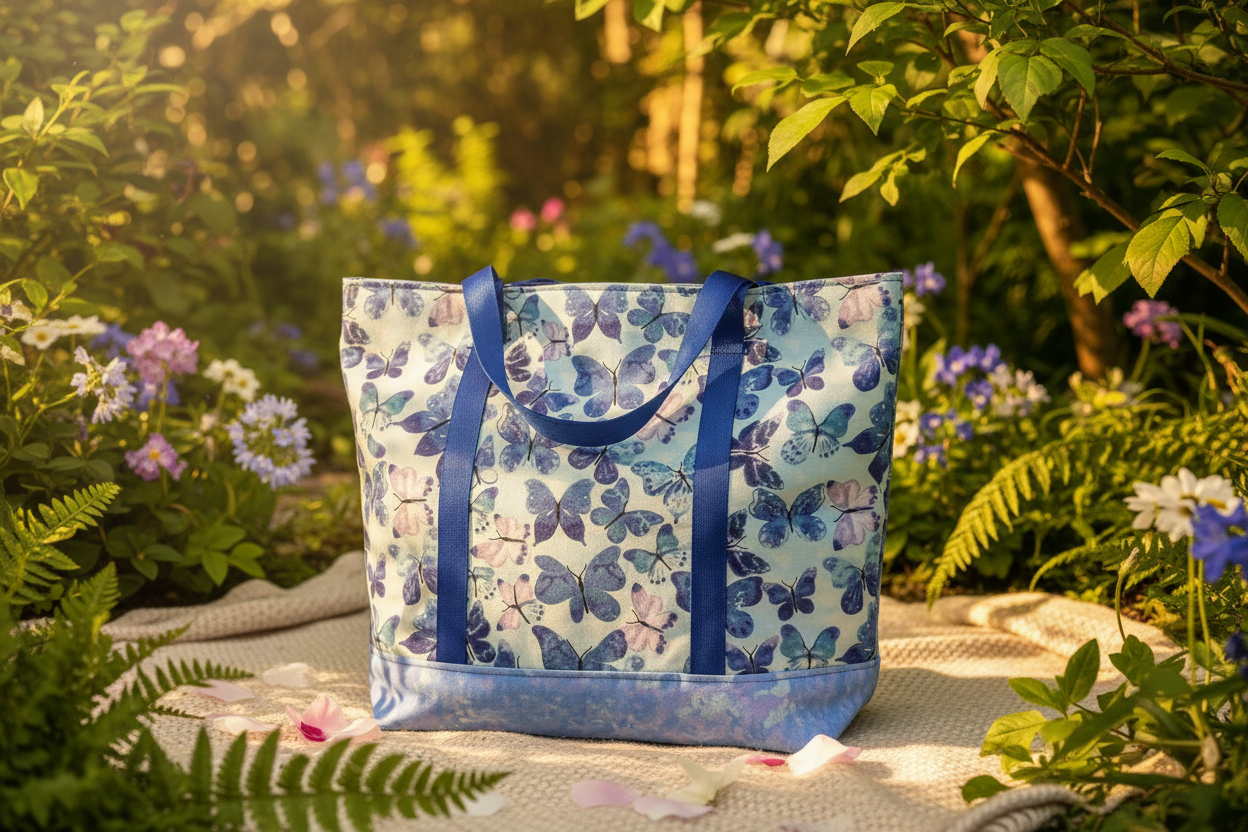 Blue Butterfly Market Tote