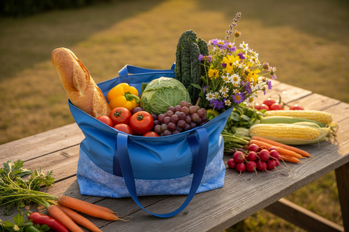 Blue Market Tote