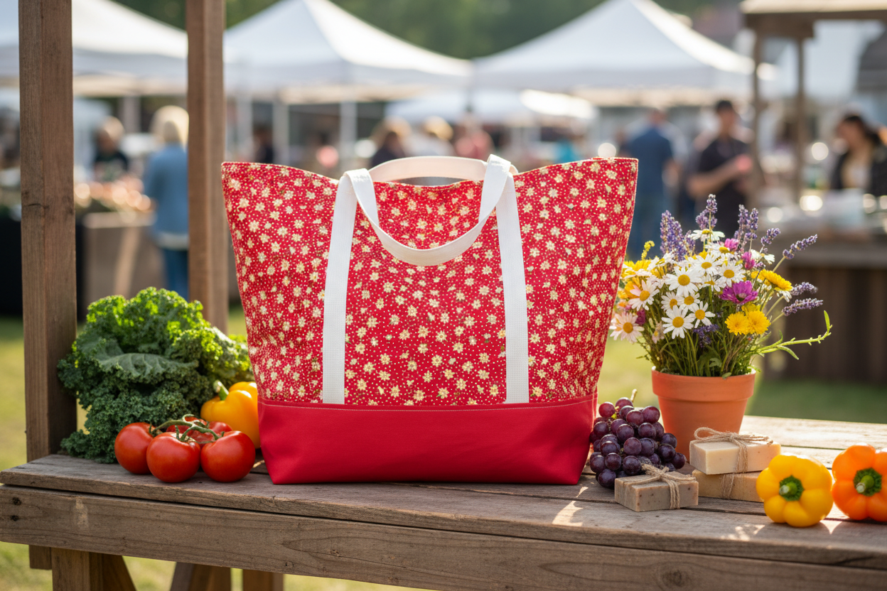 Market Tote at Farmers Market