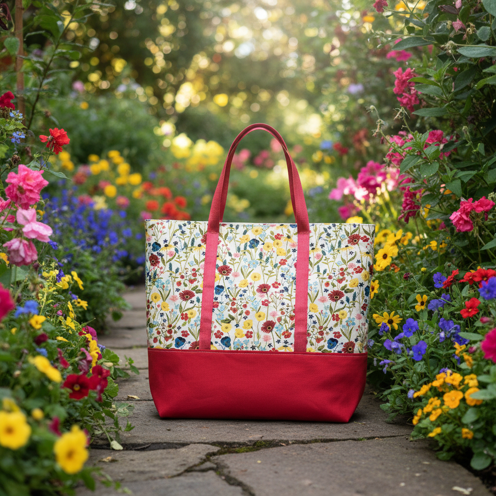 Sing a Song Floral Tote